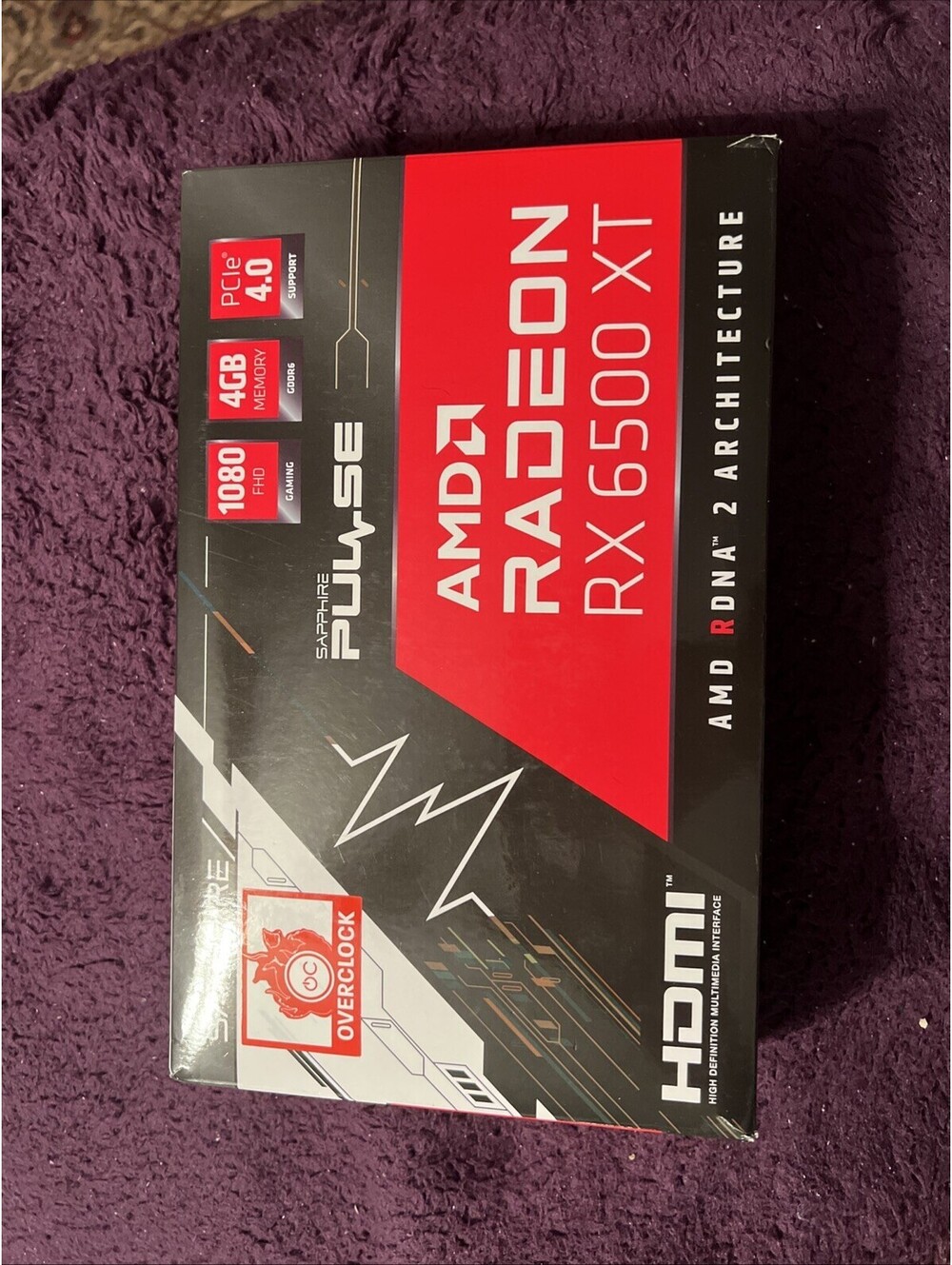 SAPPHIRE PULSE AMD Radeon RX 6500 XT 4GB GDDR6 RDNA2 PCIe 4.0 ATX Video Card GPU